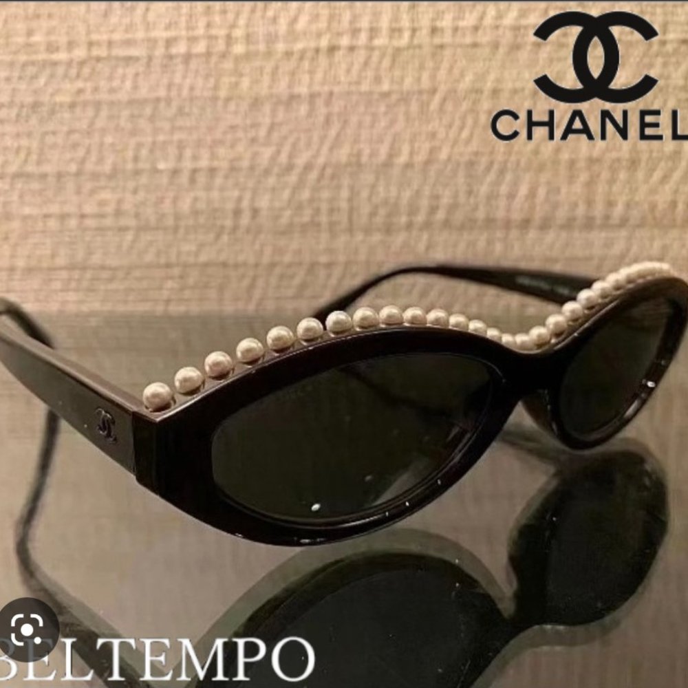 ISO In search of Chanel Oval Sunglasses with pearl trim